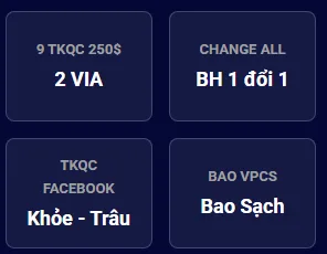 Tài Khoản Via Ngoại Uy Tín - Cầm 9 TKQC 250$, Khỏe, Sạch, Bảo Hành 1 Đổi 1