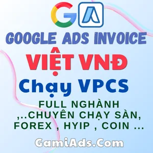 Tài khoản Google Ads Invoice Việt Vnđ