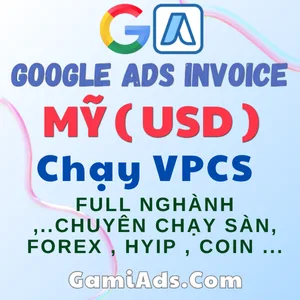 Tài khoản Google Ads Invoice USD