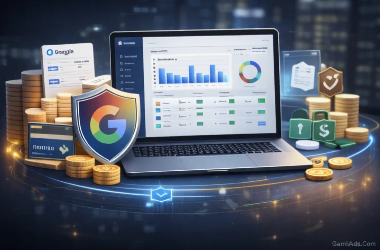 Minh họa lợi ích của tài khoản Google Ads Invoice về thanh toán, độ ổn định và quản lý ngân sách cho doanh nghiệp