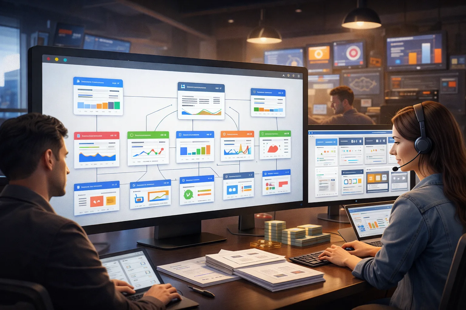 An illustration of a Google Agency account managed under an MCC structure with multiple child accounts